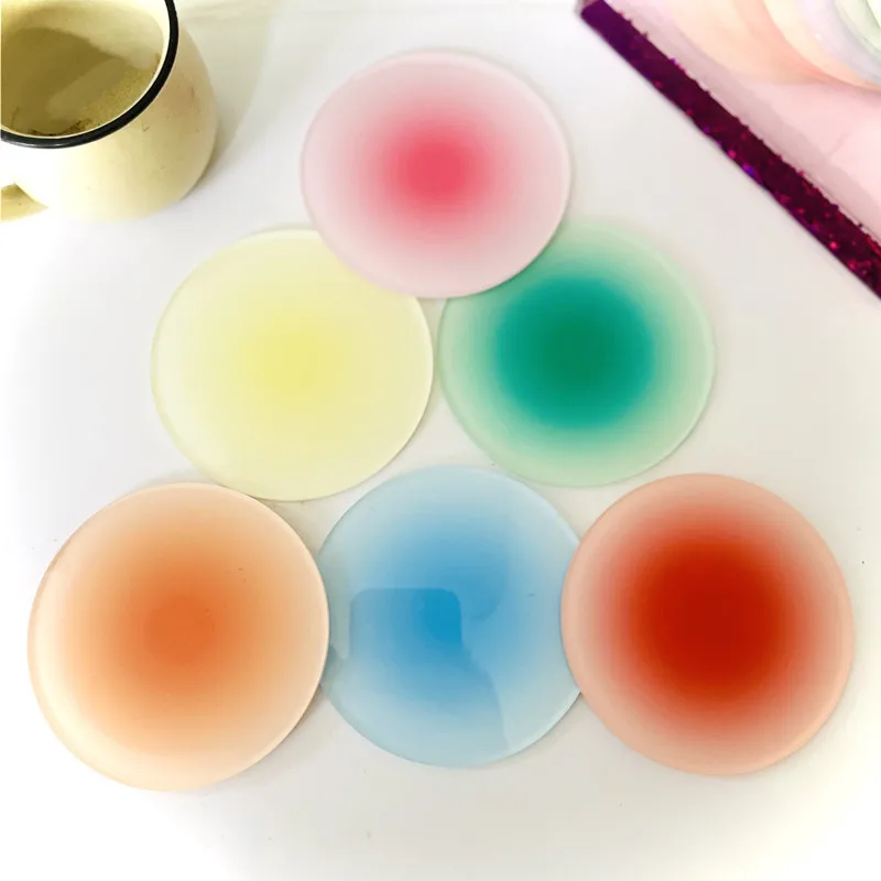 Marble Coaster Set - 3/6 sztuk Ins gradient kolorów akrylowa
