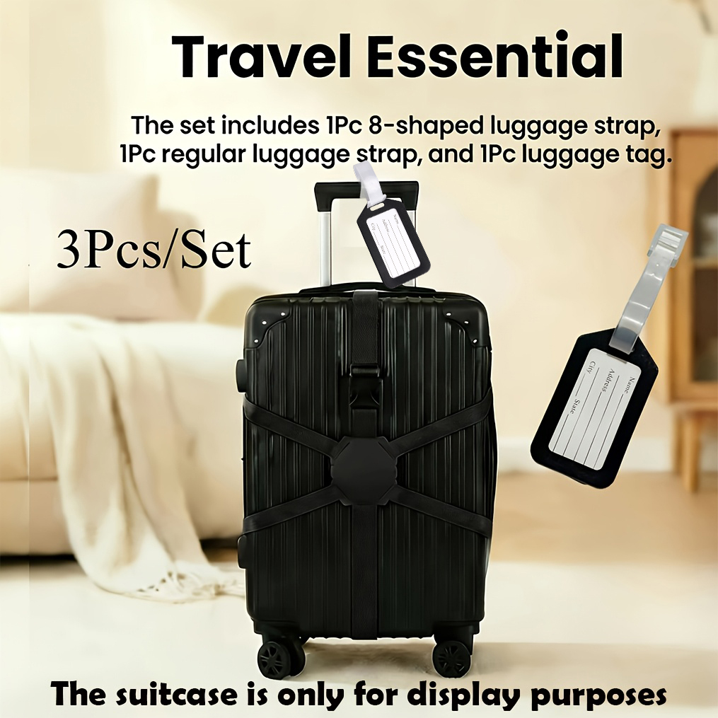 Travel Luggage Set - 3-częściowy zestaw (2 paski do bagażu