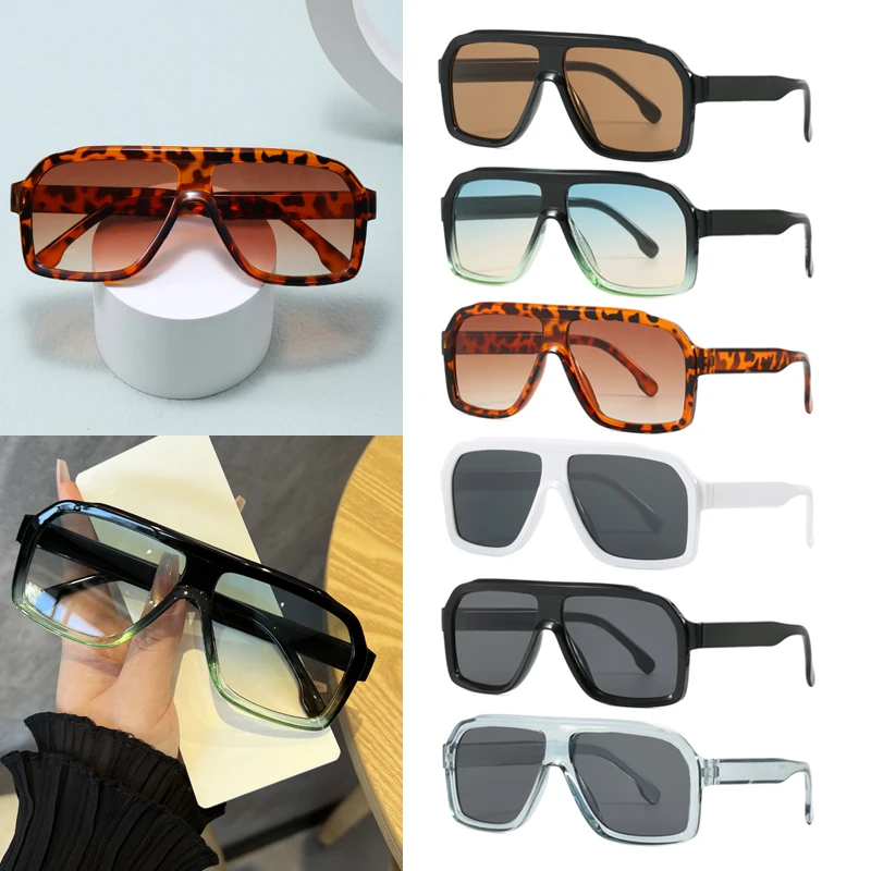 Sunglasses Uv400 - 1 sztuka – duże, kwadratowe okulary