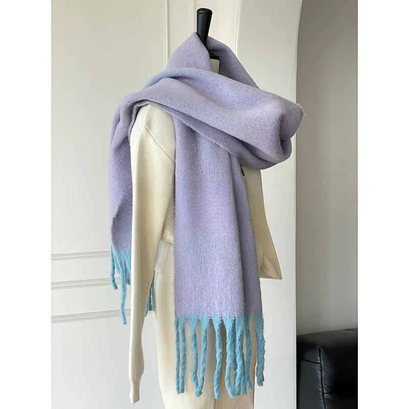 Cashmere Scarf - Nowa Modna Szal Mohairowa Damska Męska