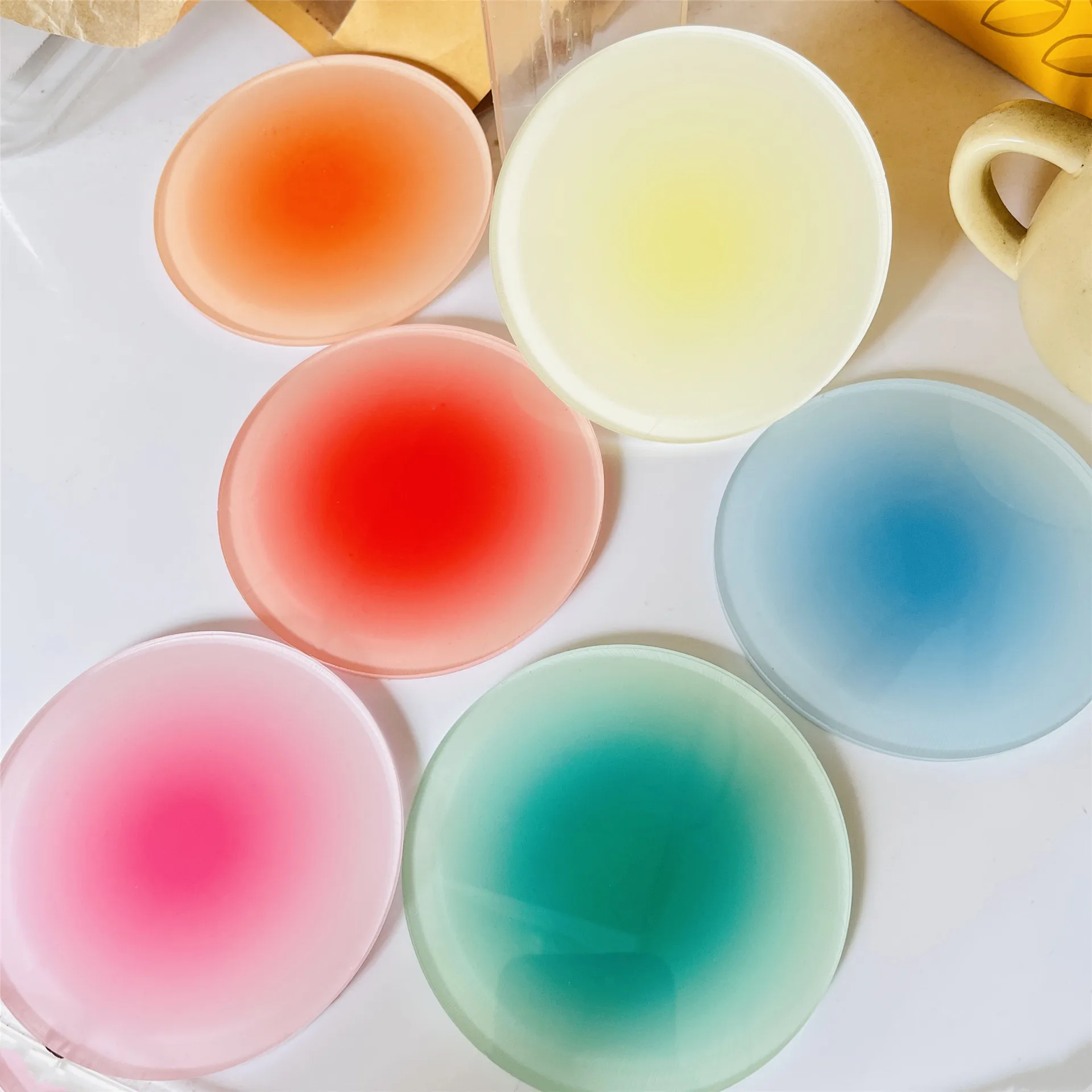 3/6 sztuk Ins gradient kolorów – Marble Coaster Set recenzja i cena