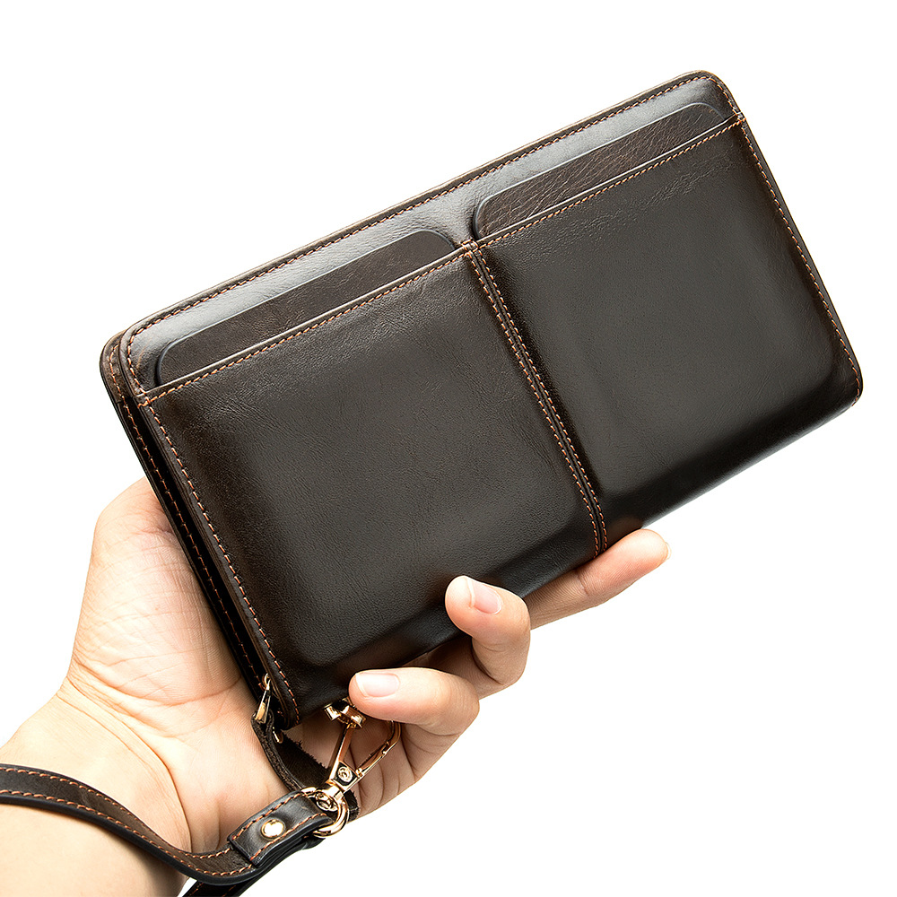 Skórzany portfel z dwoma przeg – Leather Wallet Men recenzja i cena