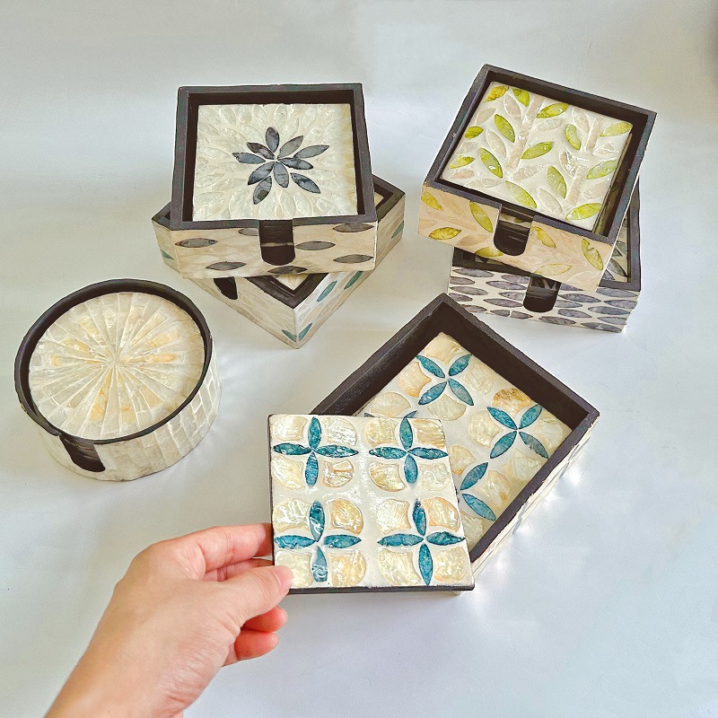 6 sztuk kolorowych podkładek p – Marble Coaster Set recenzja i cena