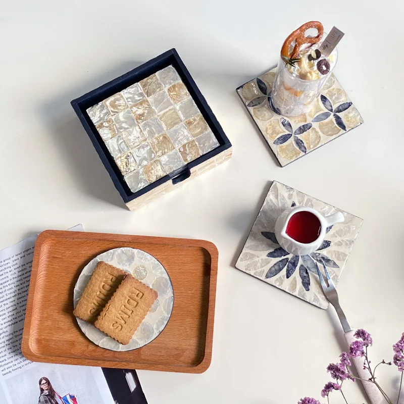 6 sztuk kolorowych podkładek p – Marble Coaster Set recenzja i cena