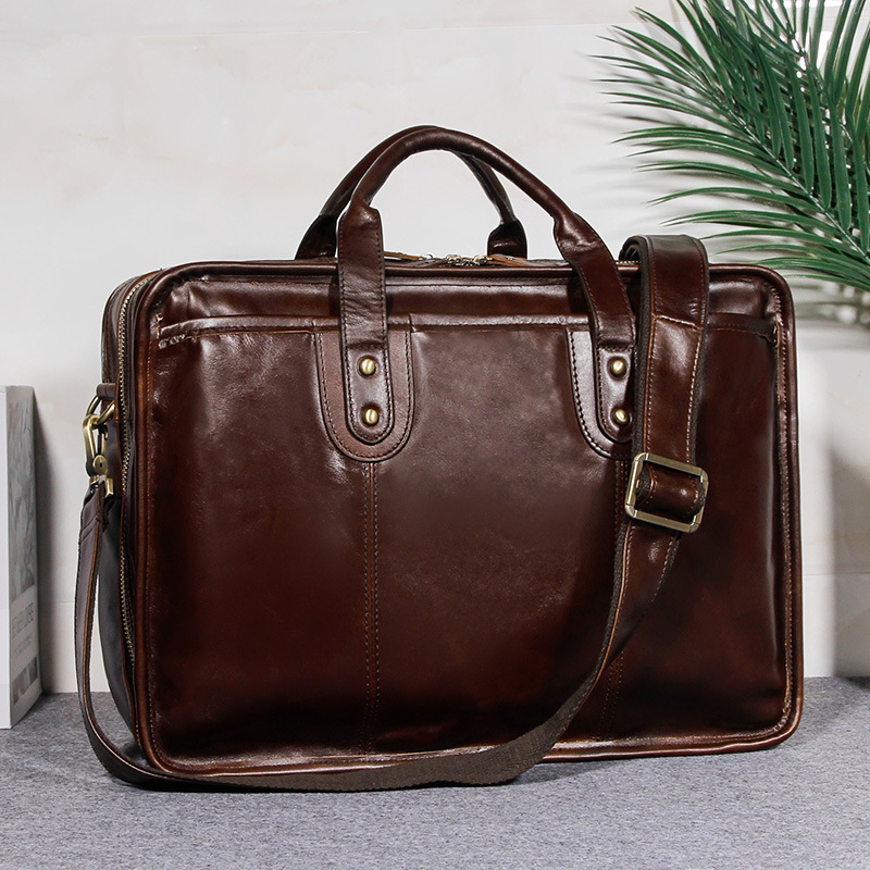 Męska skórzana aktówka z wysok – Leather Briefcase recenzja i cena