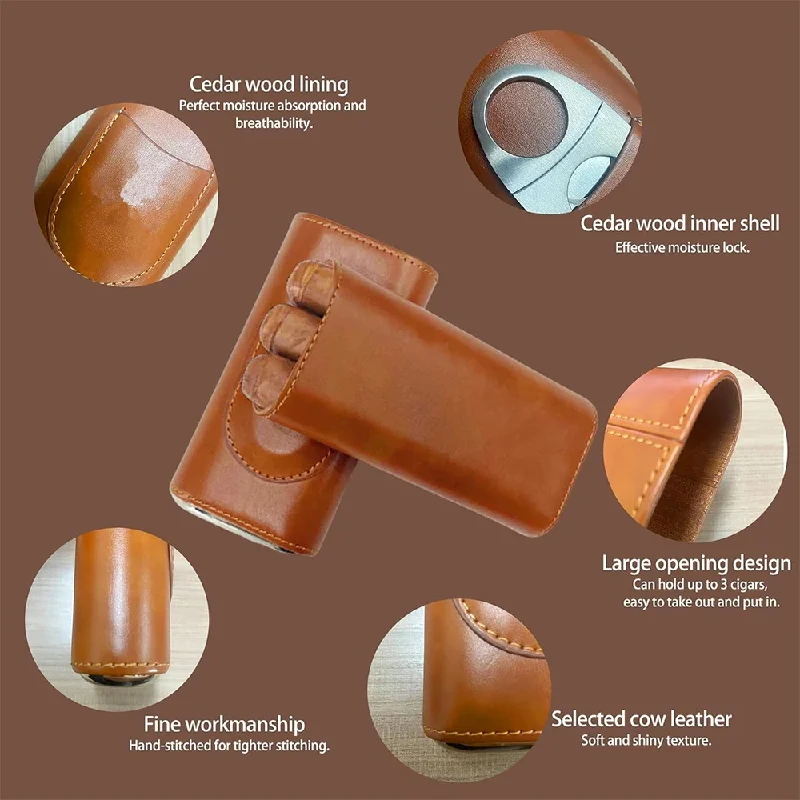 Skórzane etui na trzy cygara z – Premium Cigar Case recenzja i cena