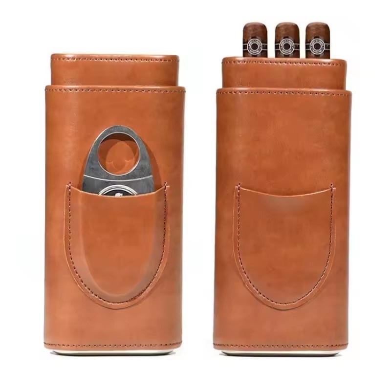 Skórzane etui na cygaro na 3 c – Premium Cigar Case recenzja i cena