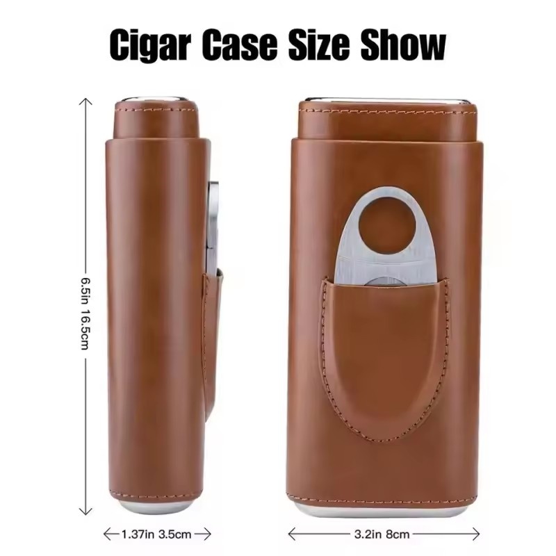 Skórzane etui na cygaro na 3 c – Premium Cigar Case recenzja i cena