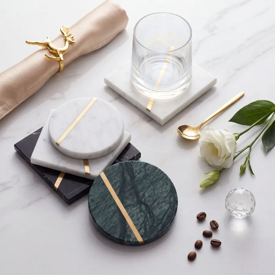 Luksusowa ceramiczna podkładka – Marble Coaster Set recenzja i cena