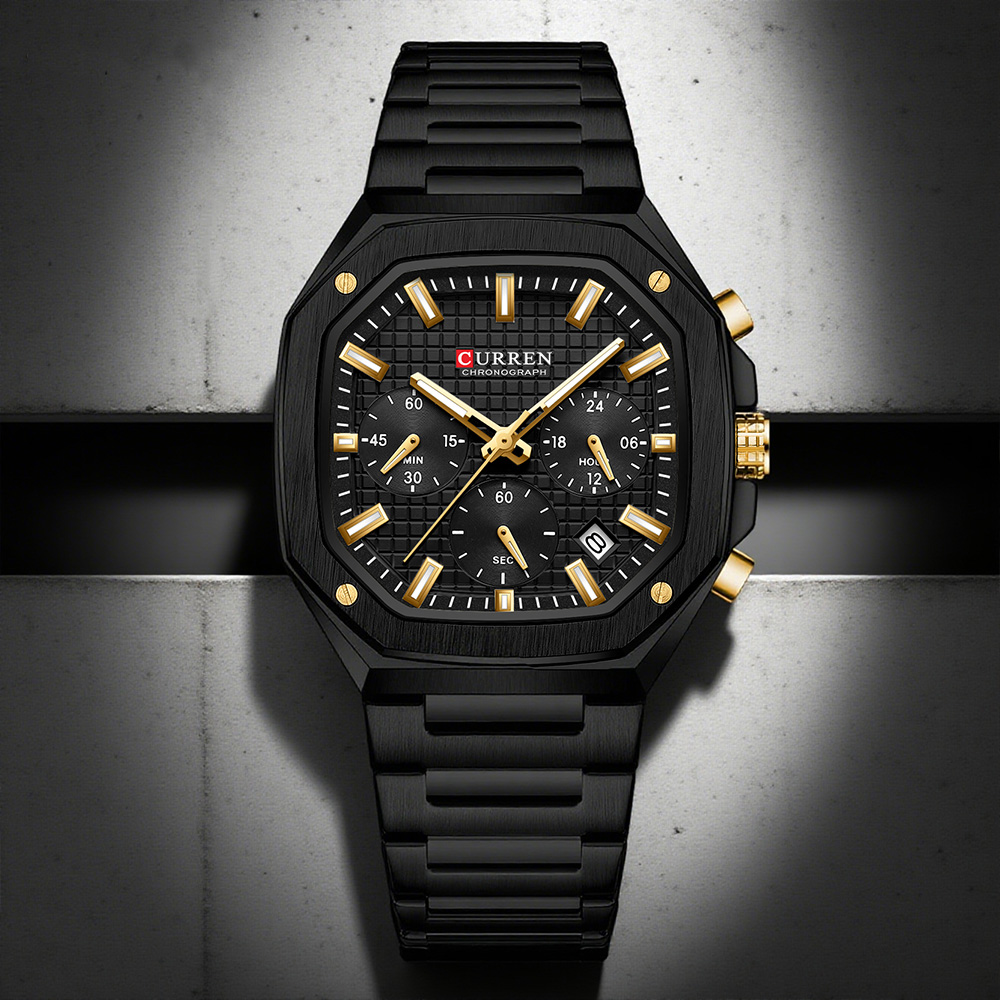 CURREN Luksusowy kwadratowy ze – Luxury Watch Men recenzja i cena