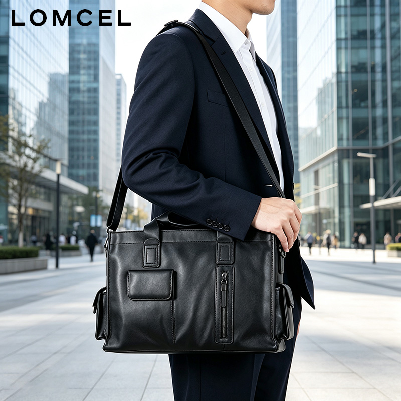 LOMCEL P116 – modna torebka, w – Leather Briefcase recenzja i cena